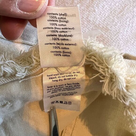 WeWoreWhat Frayed Khaki High Rise Straight Leg Pants NWT-28 - Picture 7 of 12